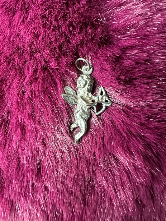 Vintage Sterling Silver Cupid Pendant