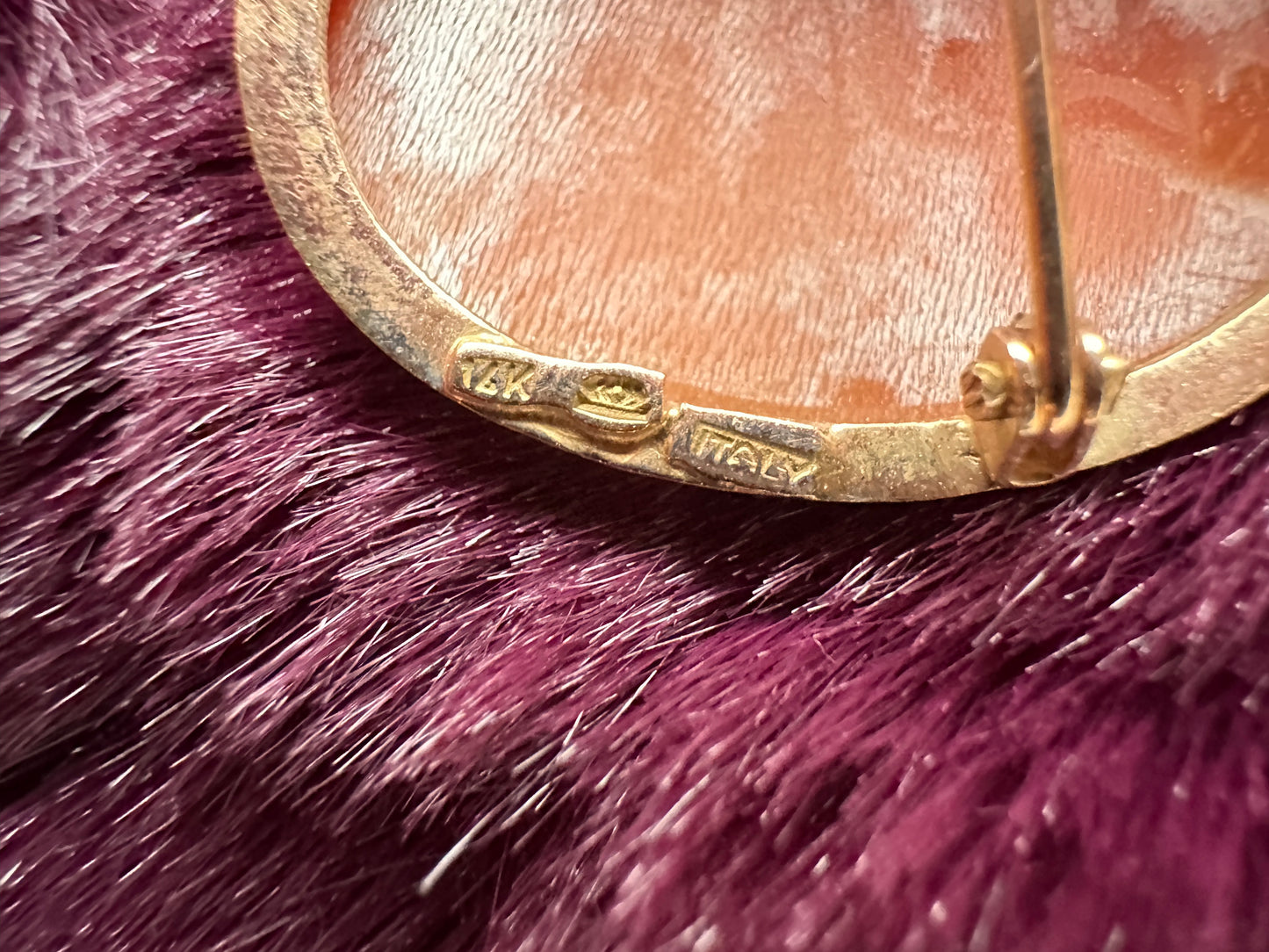 Vintage 14K Gold Cameo Necklace