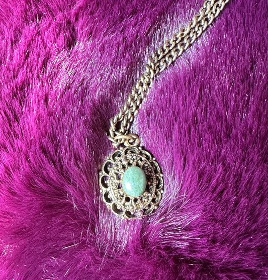 Vintage Brass Edwardian Style Necklace