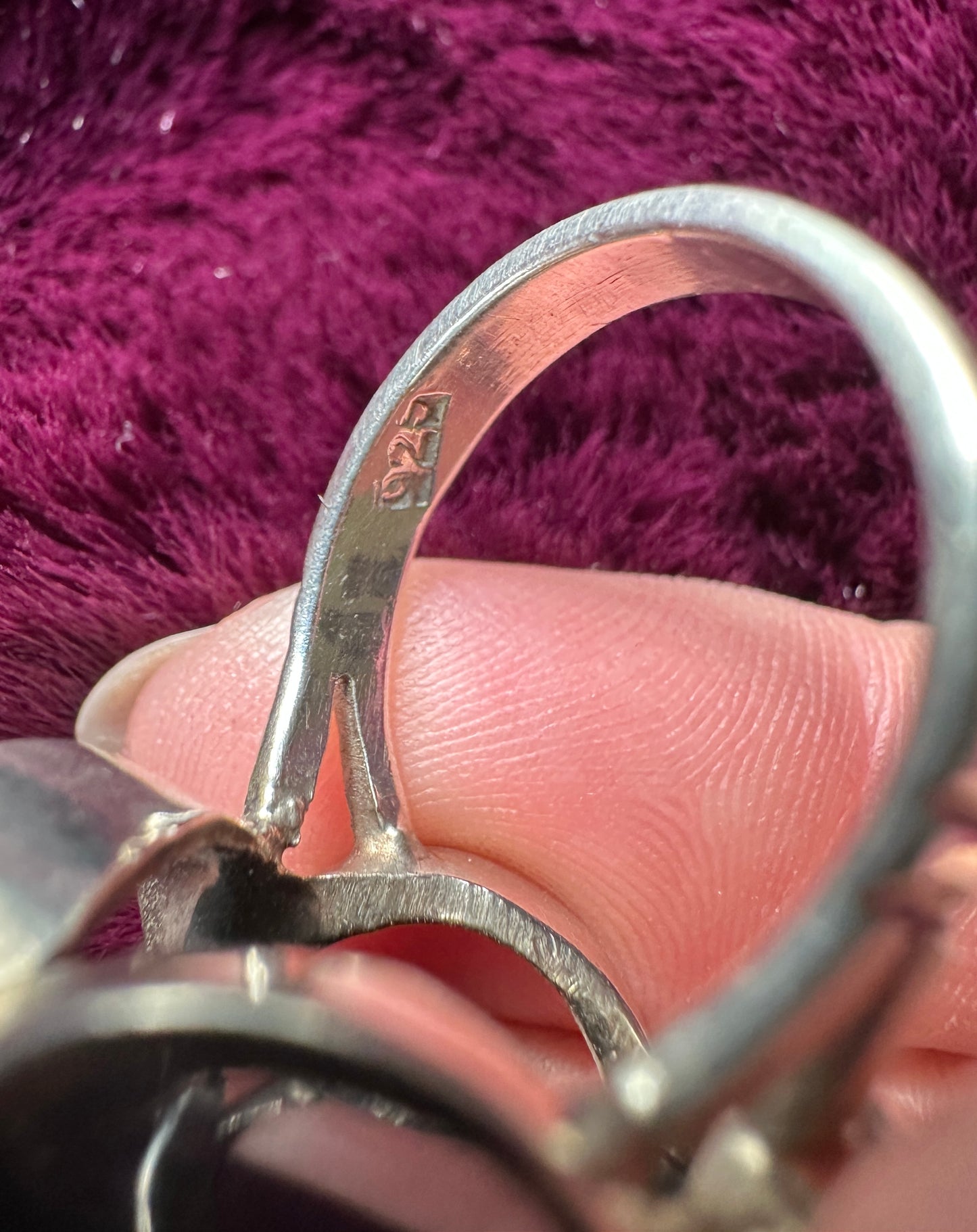 Vintage Silver & Onyx Ring SZ 5.75