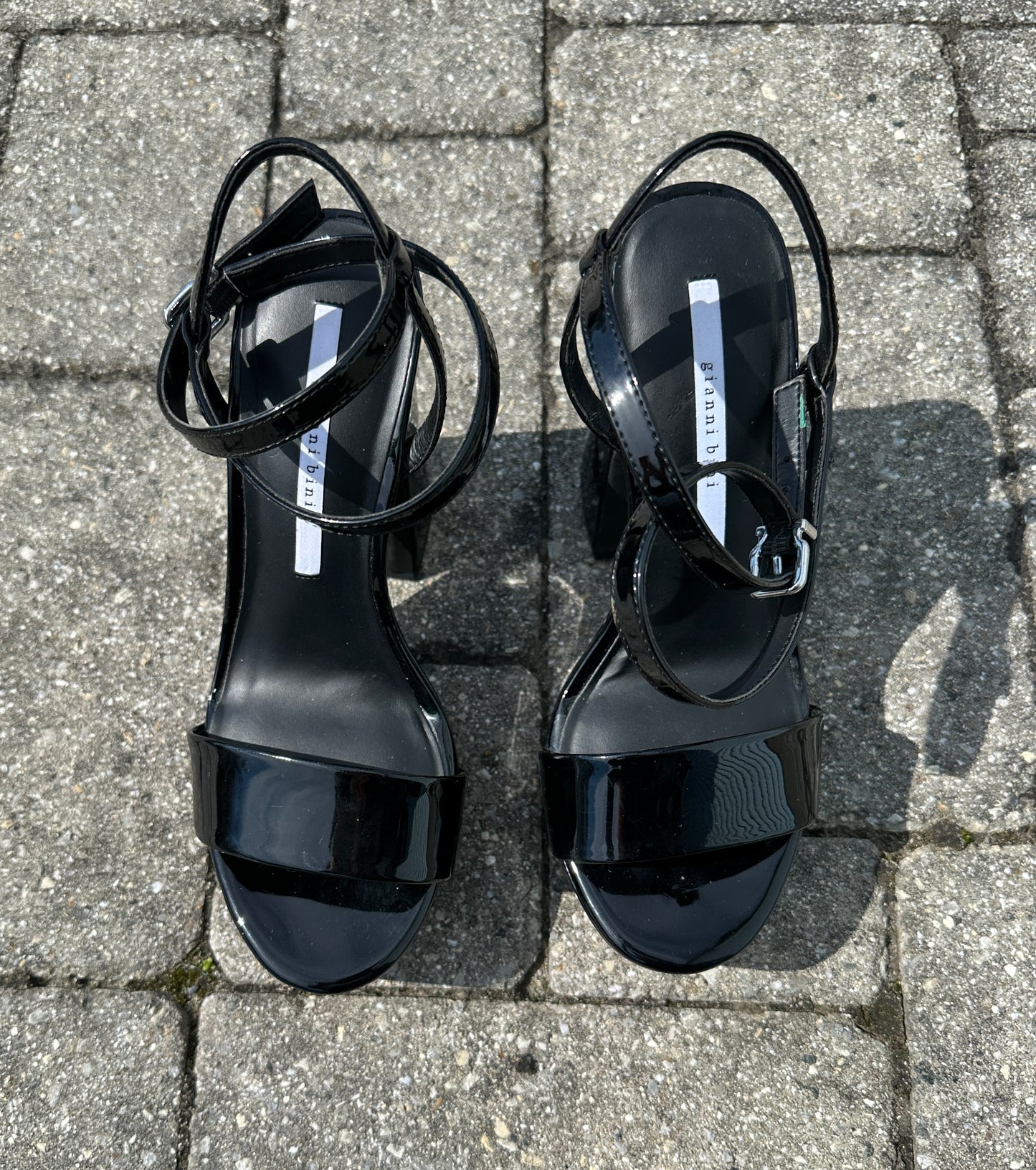 Patent Leather Platform Sandals SZ 7