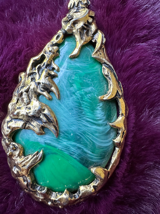 Lucite Love Witch Pendant