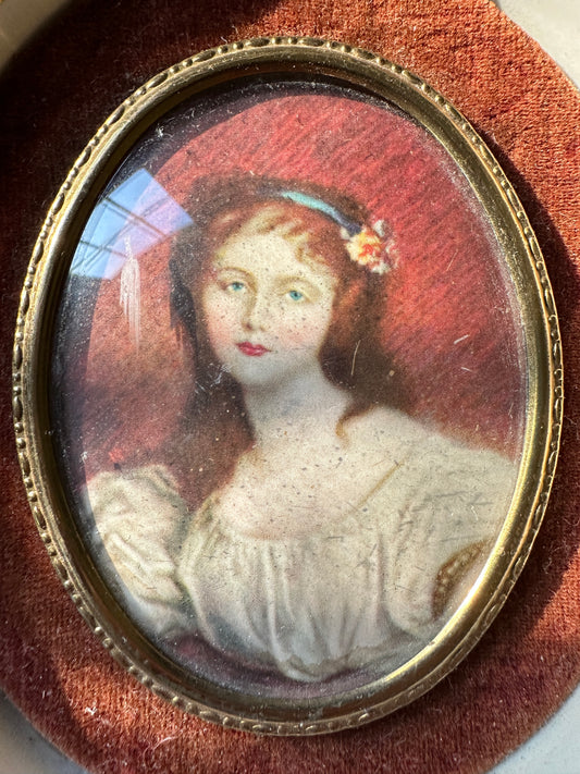 Vintage Ceramic Portrait Wall Plaque