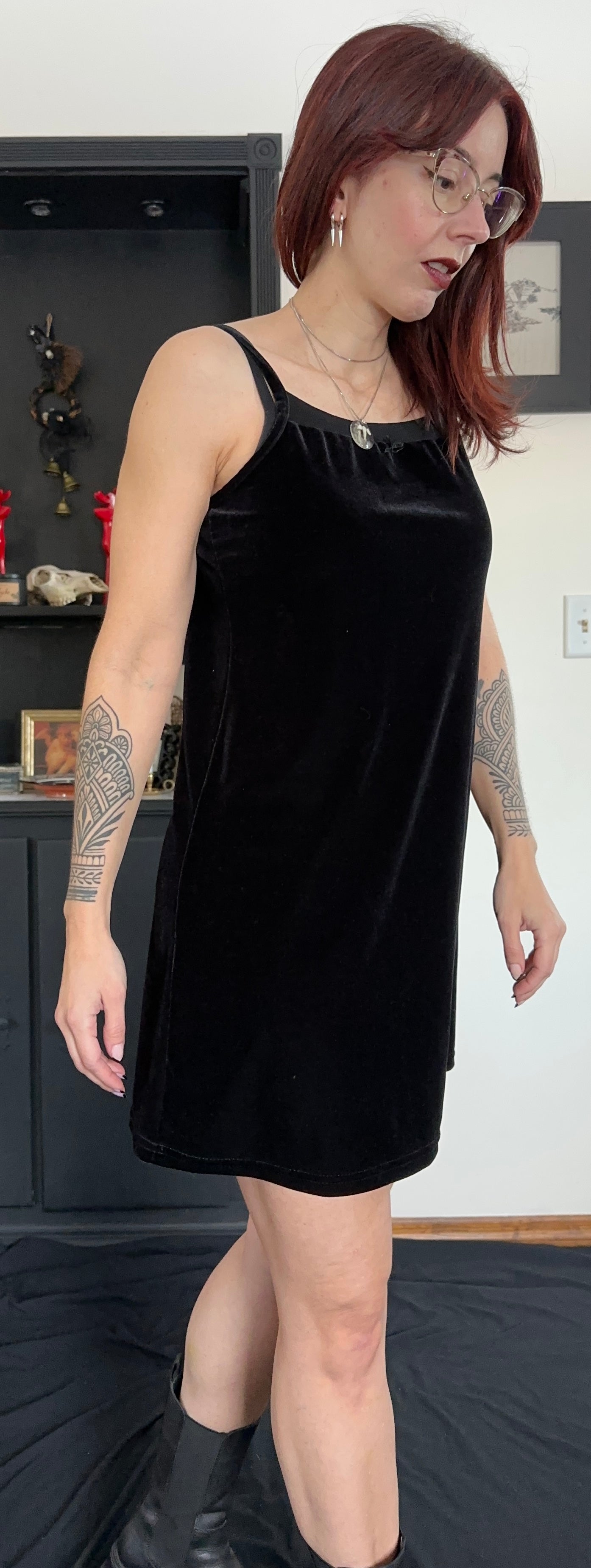 Velvet Slip Dress S