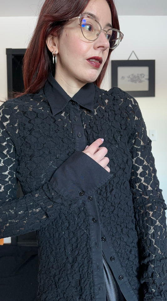 Anne Fontaine Lace Top S-M