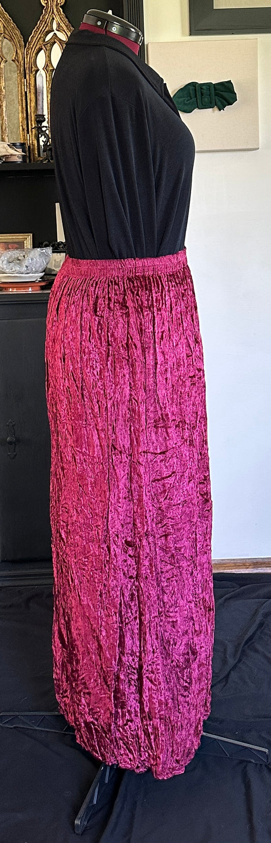 Crushed Velvet Maxi Skirt