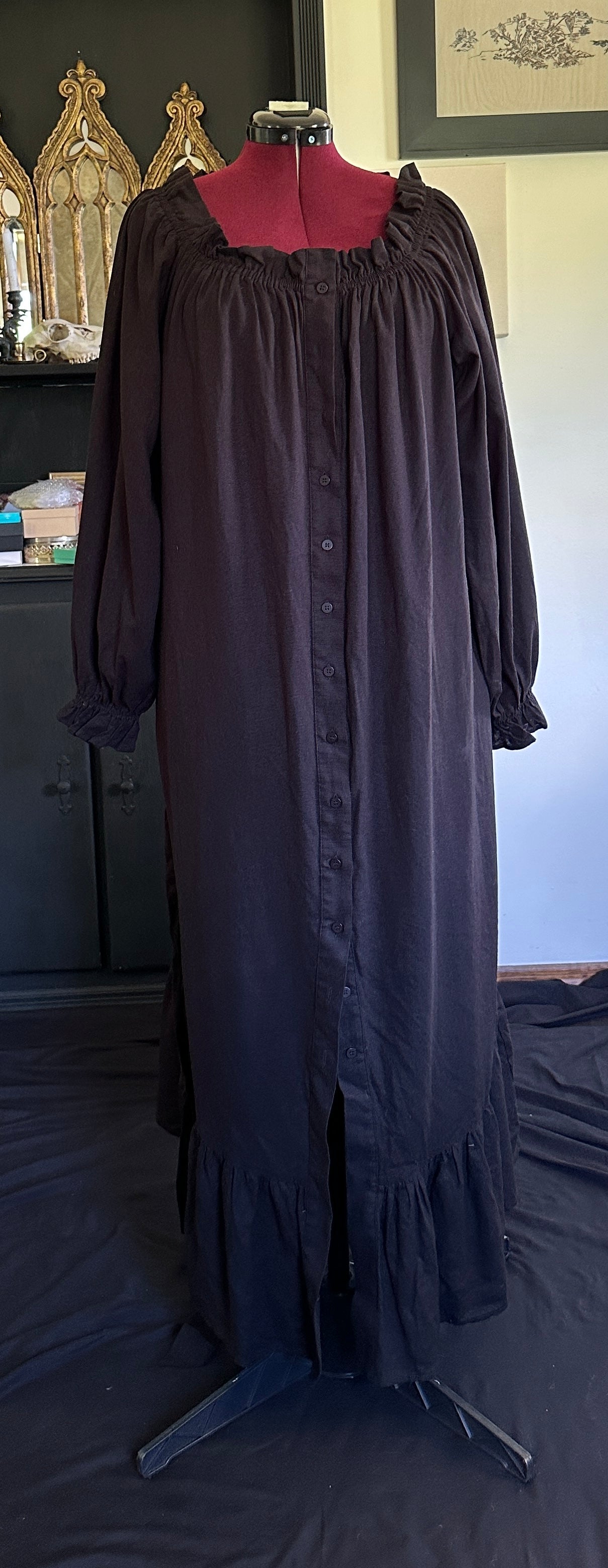 Linen Romantic Chemise Dress 2X - 3X