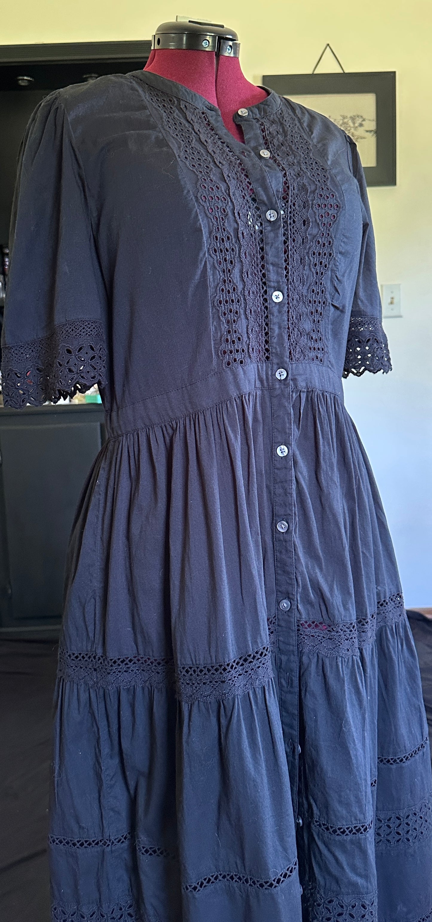 Cotton & Eyelet Dress L