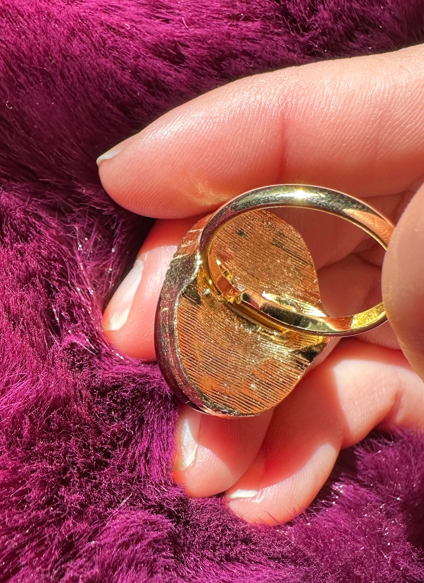 Faux Tiger's Eye Statement Ring