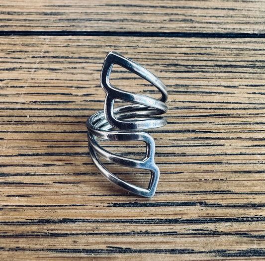 The Wave Sterling Silver Adjustable Ring