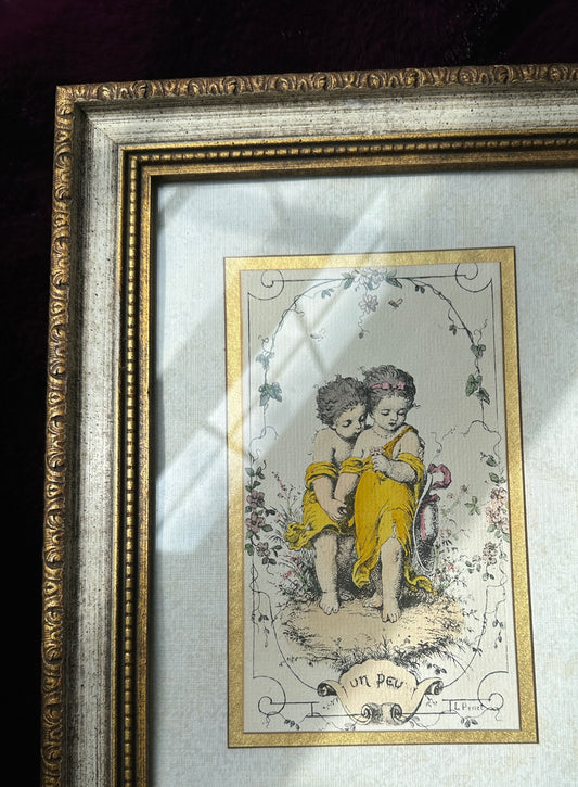 Vintage Framed Romantic Print