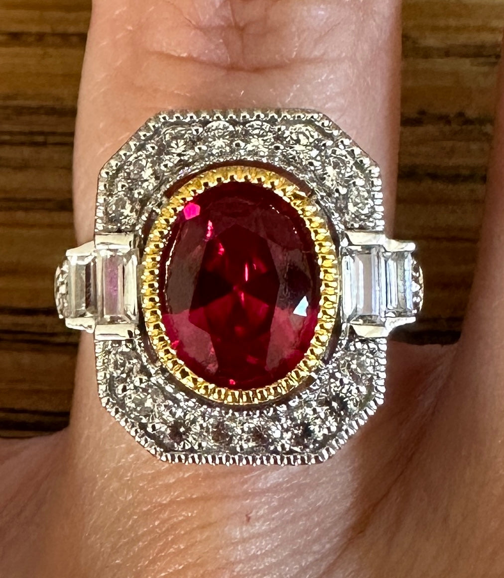 Art Deco Ruby Ring