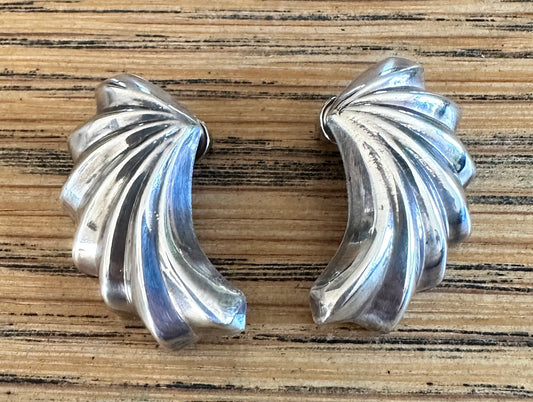 Vintage Sterling Silver Wing Earrings