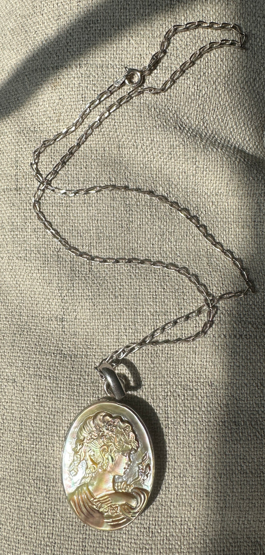 Melusine's Sterling Silver Cameo Necklace