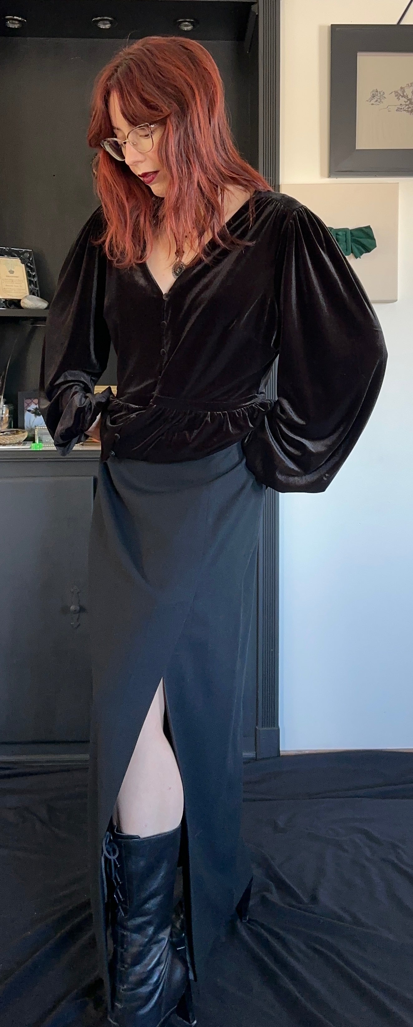 High Slit Vixen Wrap Skirt SZ 14