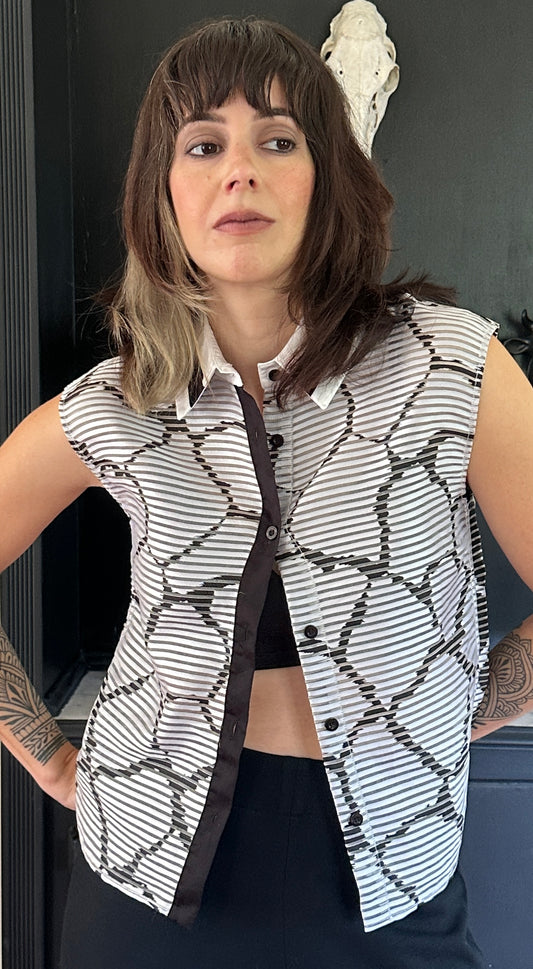 Ostwald Helgason Sheer Silk Button Down SZ 2
