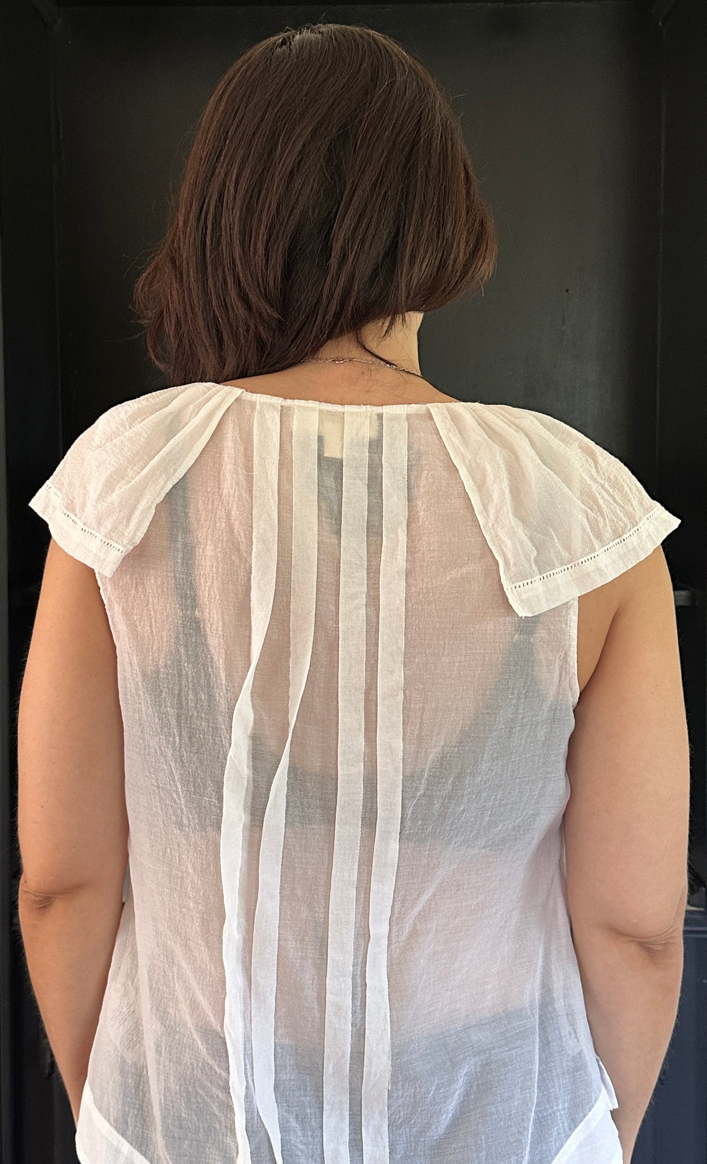 Gauze Ruffled Top SZ 6