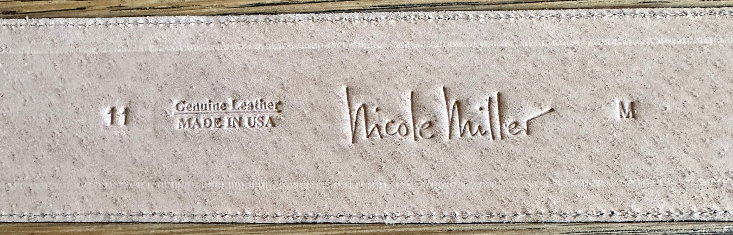 Vintage Nicole Miller Leather Lizard Belt M