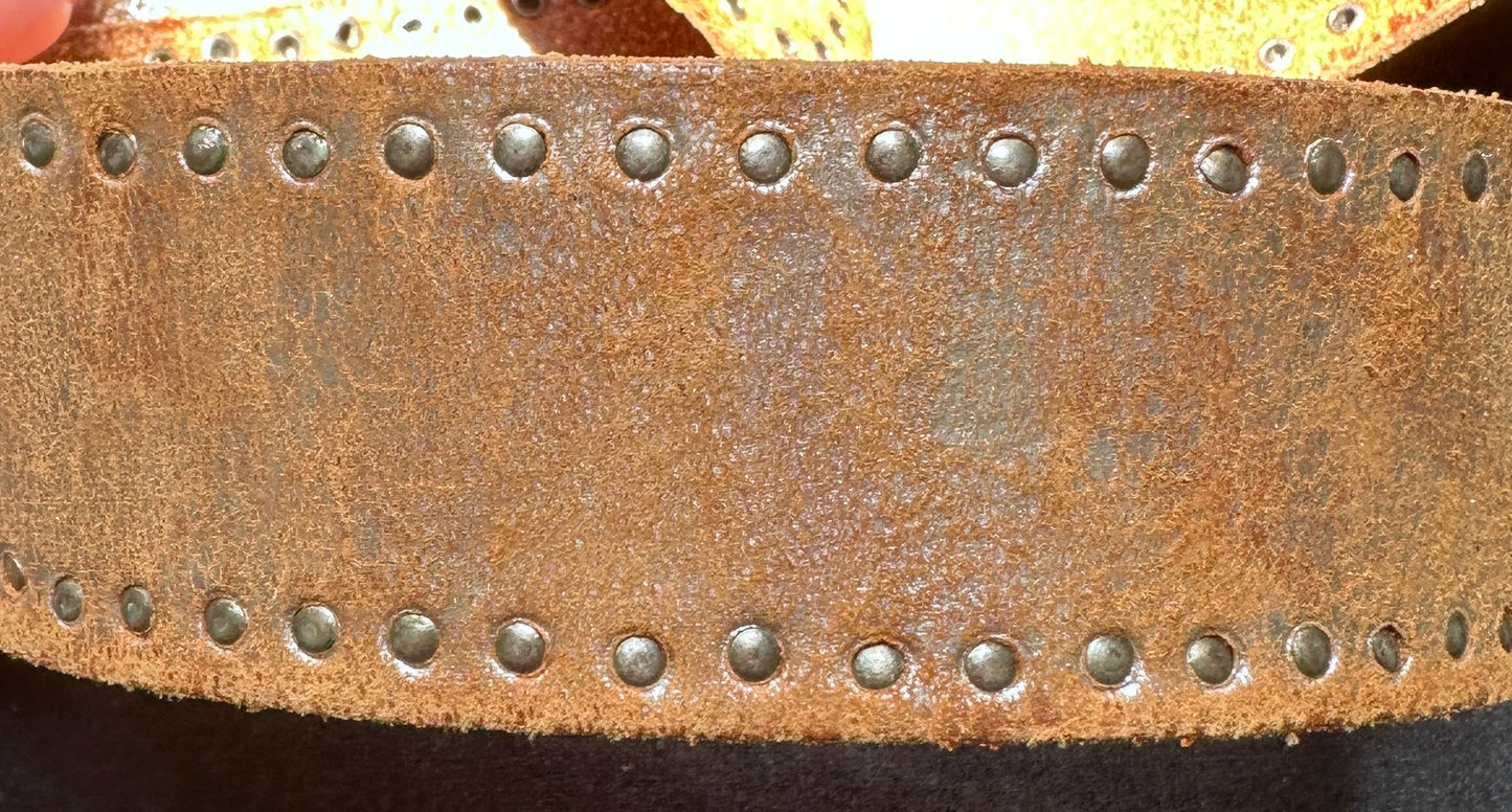 Vintage Calvin Klein Jeans Leather Studded Belt S/M