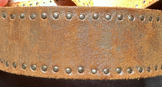 Vintage Calvin Klein Jeans Leather Studded Belt S/M