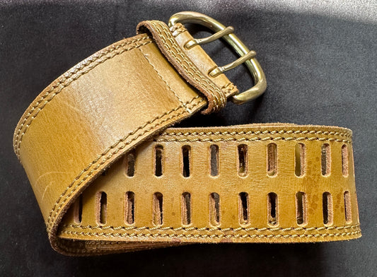 Vintage Green Linea Pele Wide Belt M/L