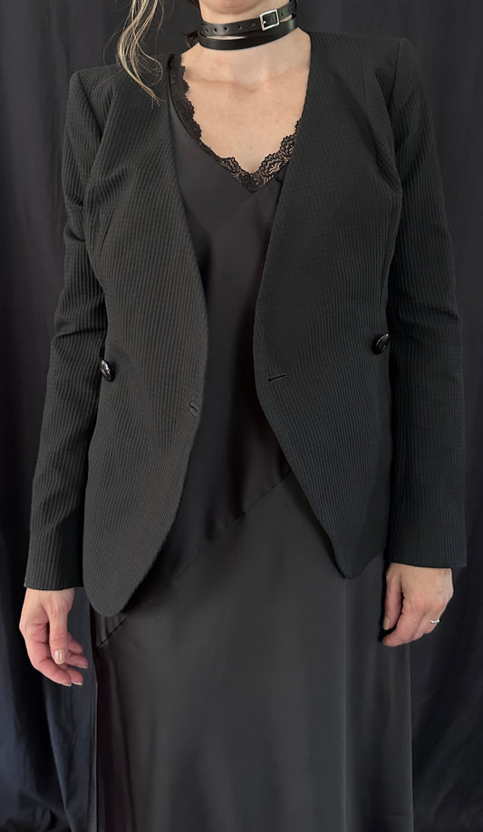 Corporate Goth Gingham Brooks Brothers Crossover Blazer XS/S