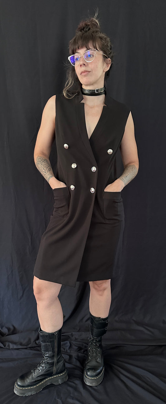 Preppy Goth Tommy Hilfiger Vest Dress SZ 4-6