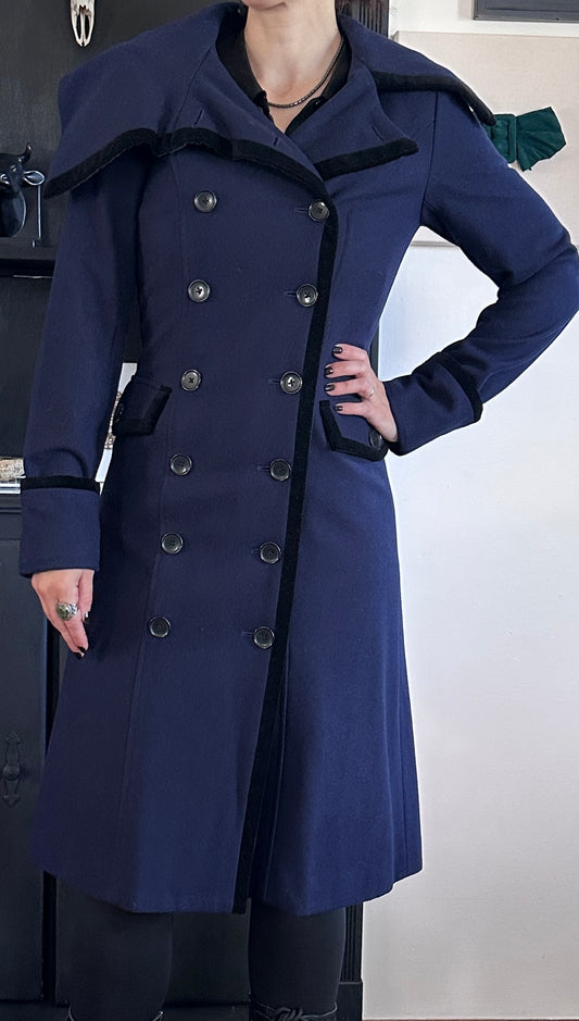 Vintage Ben Sherman Wool & Velvet Edwardian Coat XS