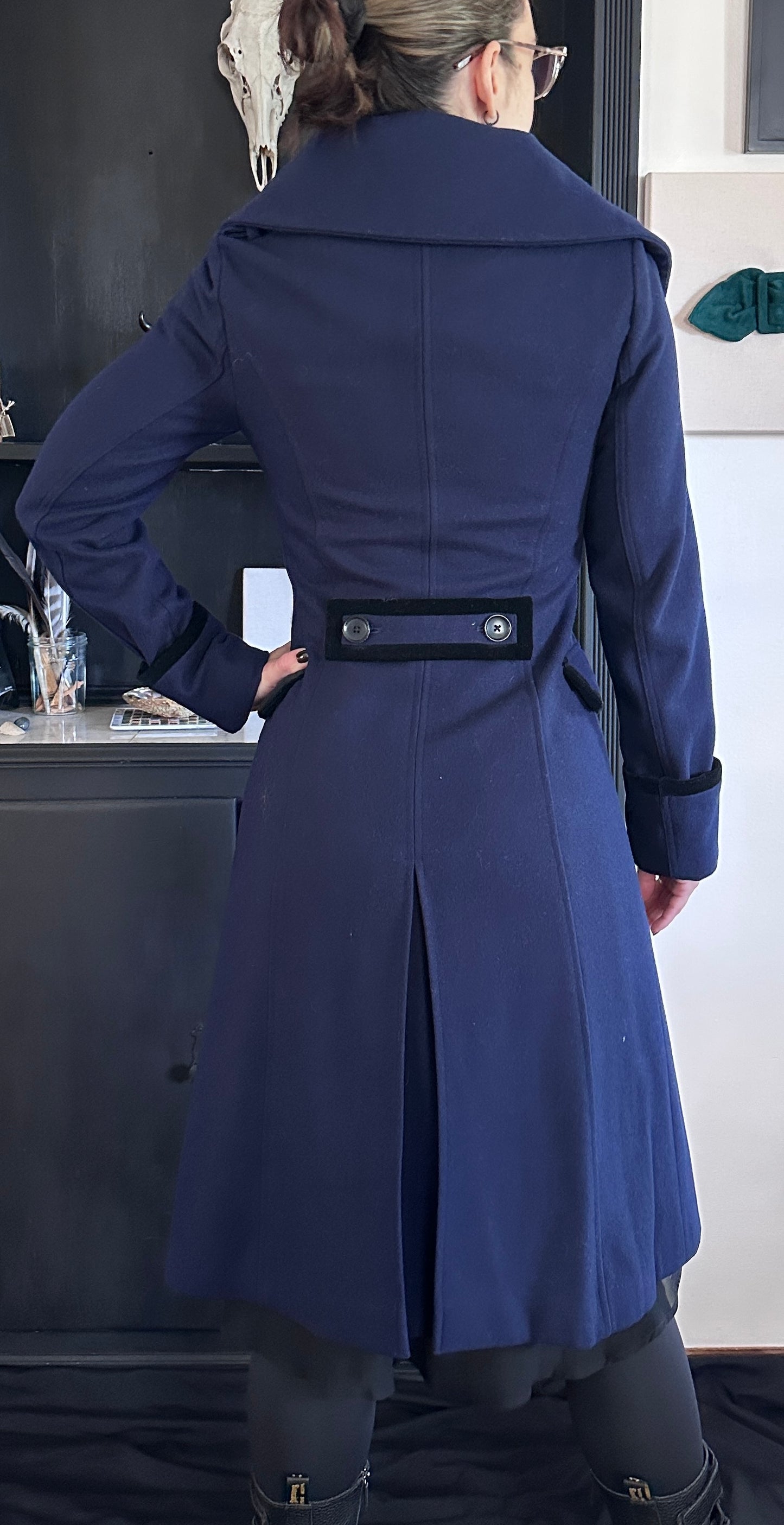 Vintage Ben Sherman Wool & Velvet Edwardian Coat XS