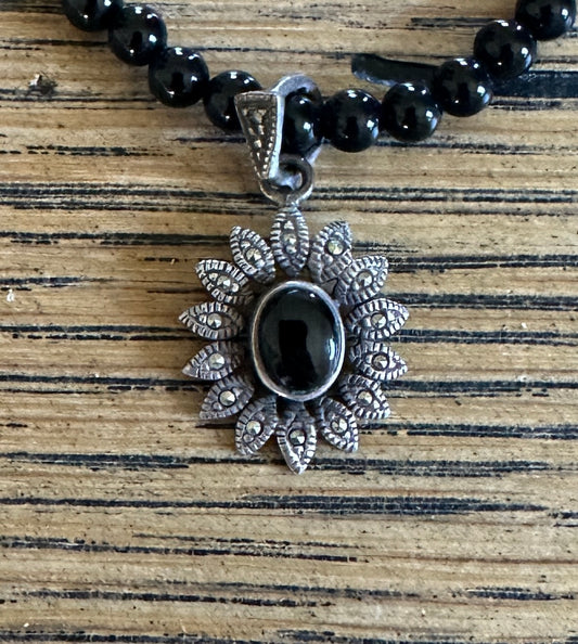 Vintage 90s Black Necklace