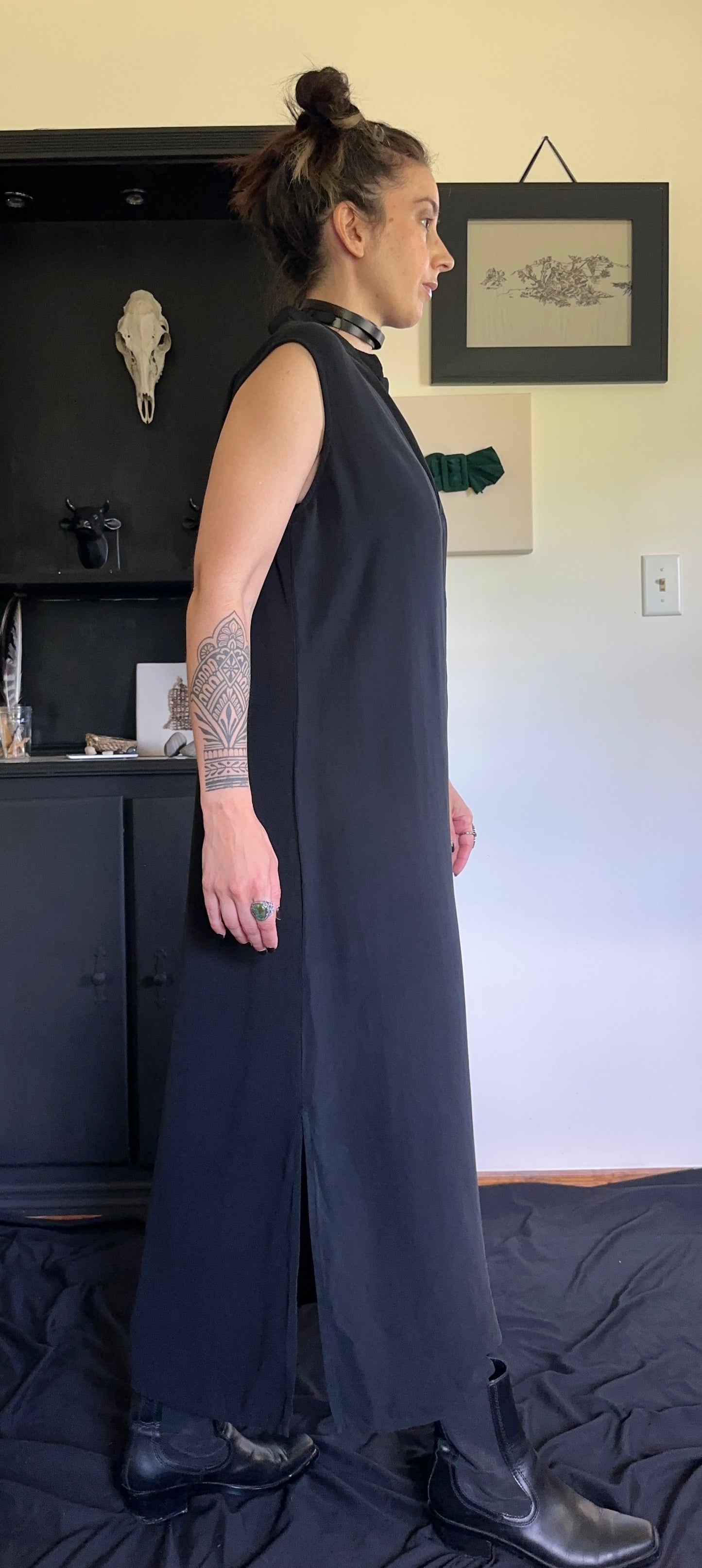 Vintage Eileen Fisher Silk Maxi Dress L