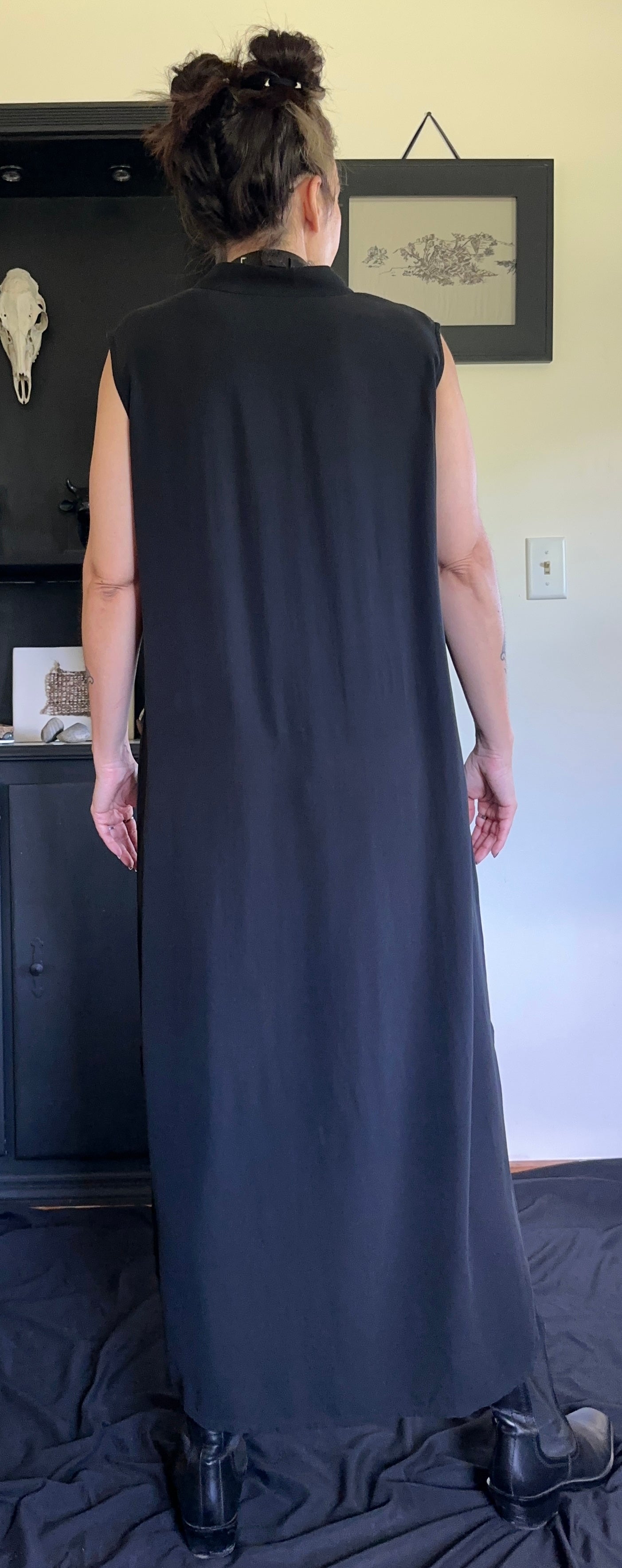 Vintage Eileen Fisher Silk Maxi Dress L