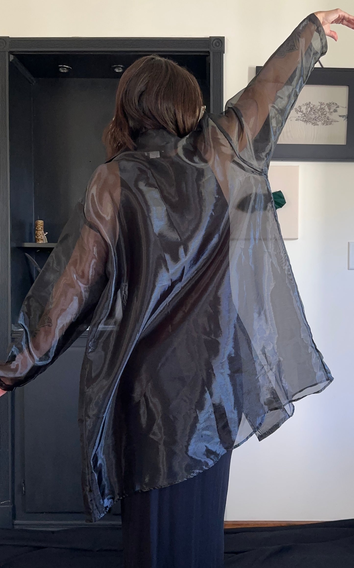 90s Vintage Sheer Belted Jacket XS-1X