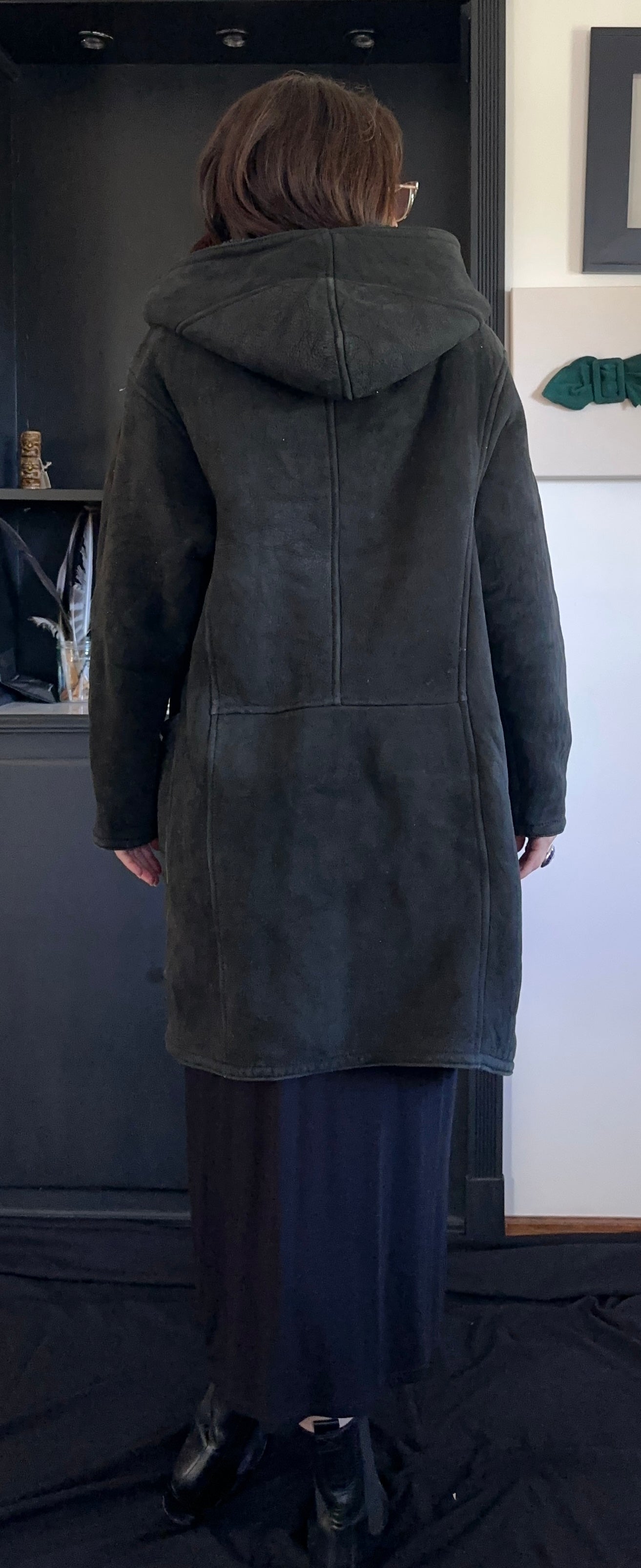 Vintage Marithe + Francois Girbaud Black Shearling Coat XS/S