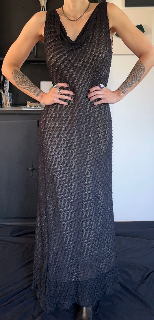 90s Vintage Cowl Neck Dress SZ 14