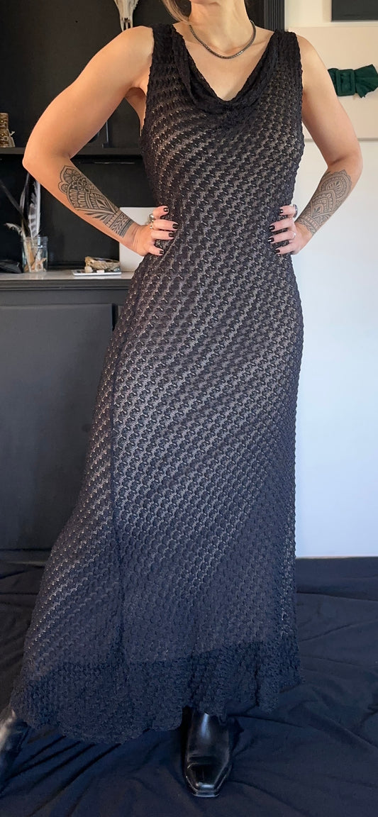 90s Vintage Cowl Neck Dress SZ 14