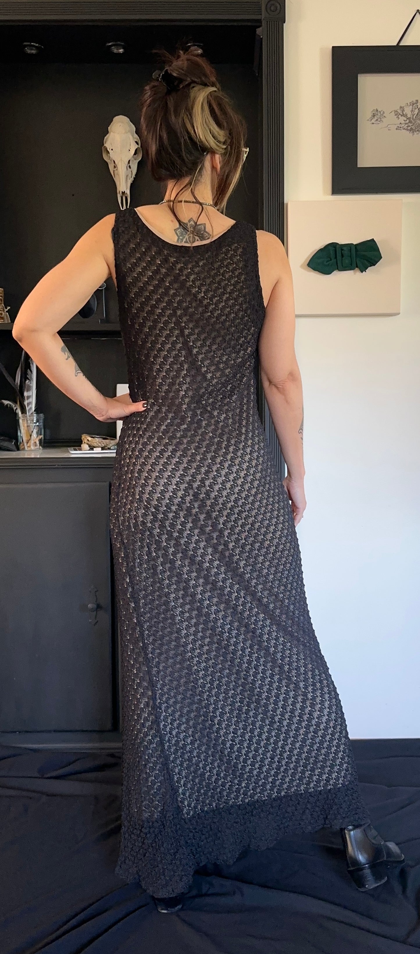 90s Vintage Cowl Neck Dress SZ 14