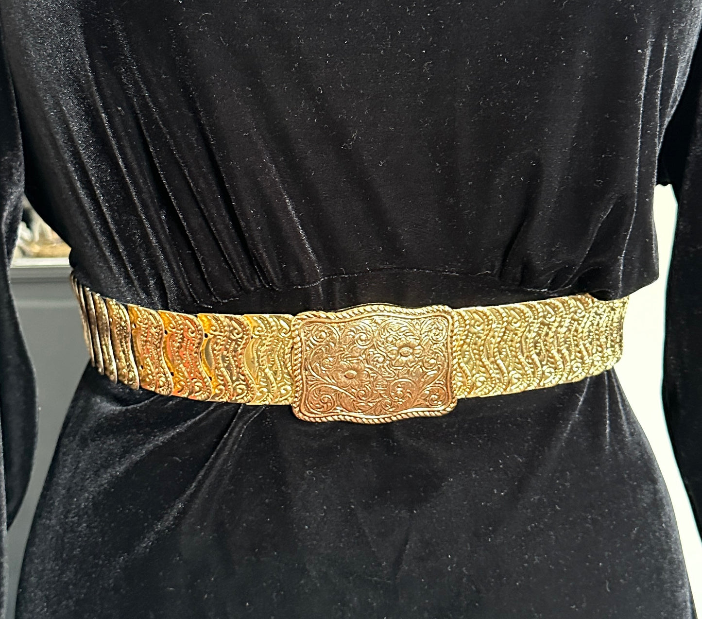 Gold Tone Armor Belt 27" -40"