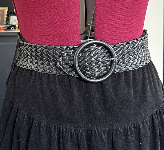 Corduroy Maxi Prairie Skirt With Belt