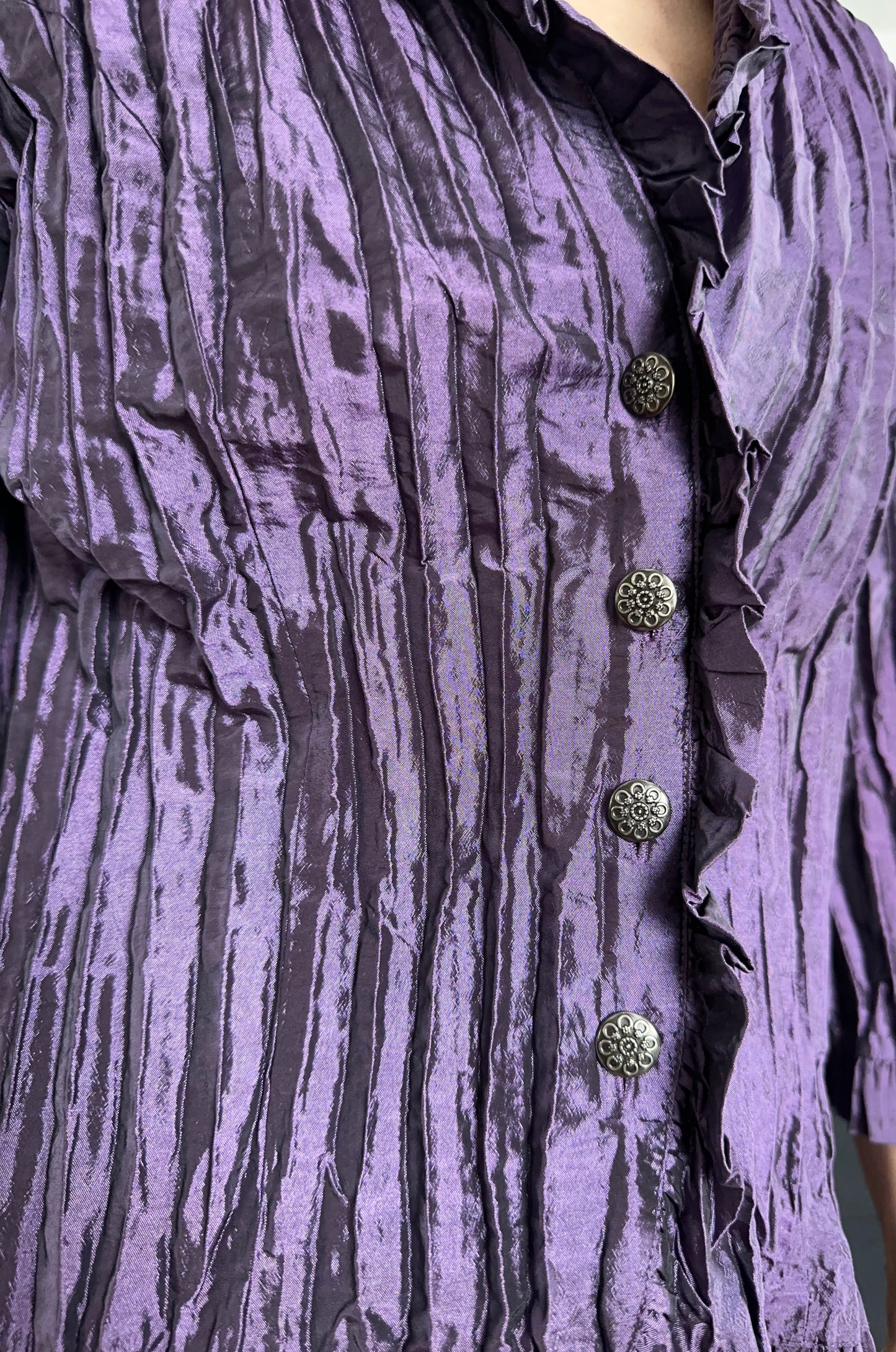 Vintage 90s Crinkled Top M