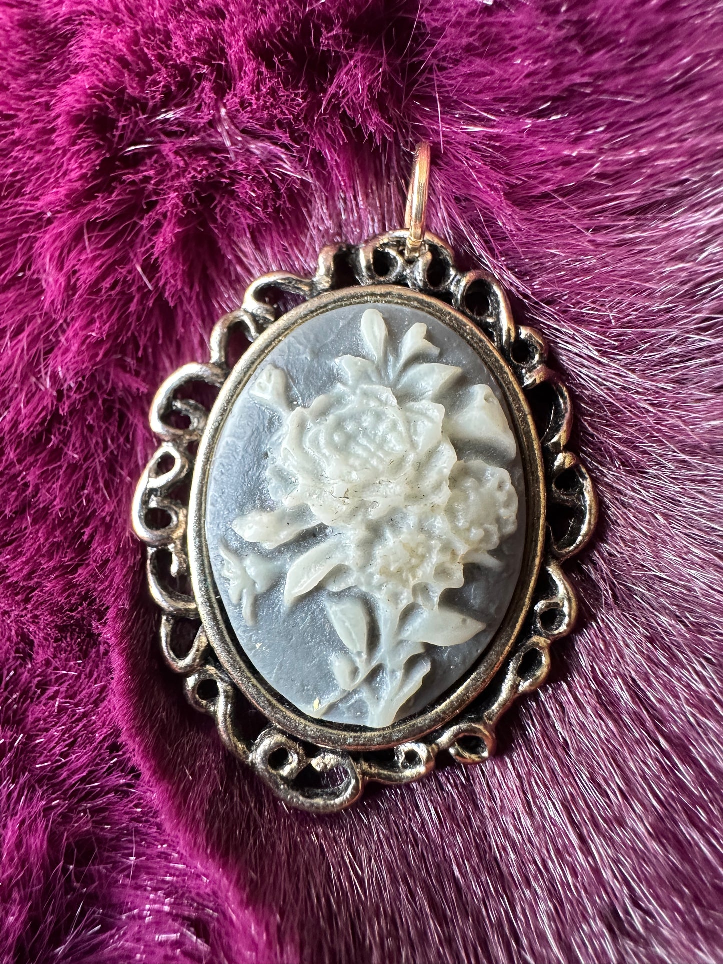 Floral Cameo Pendant