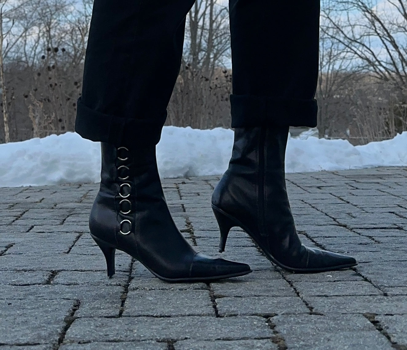 Vintage Pointed Toe Boots SZ 6.5 -7