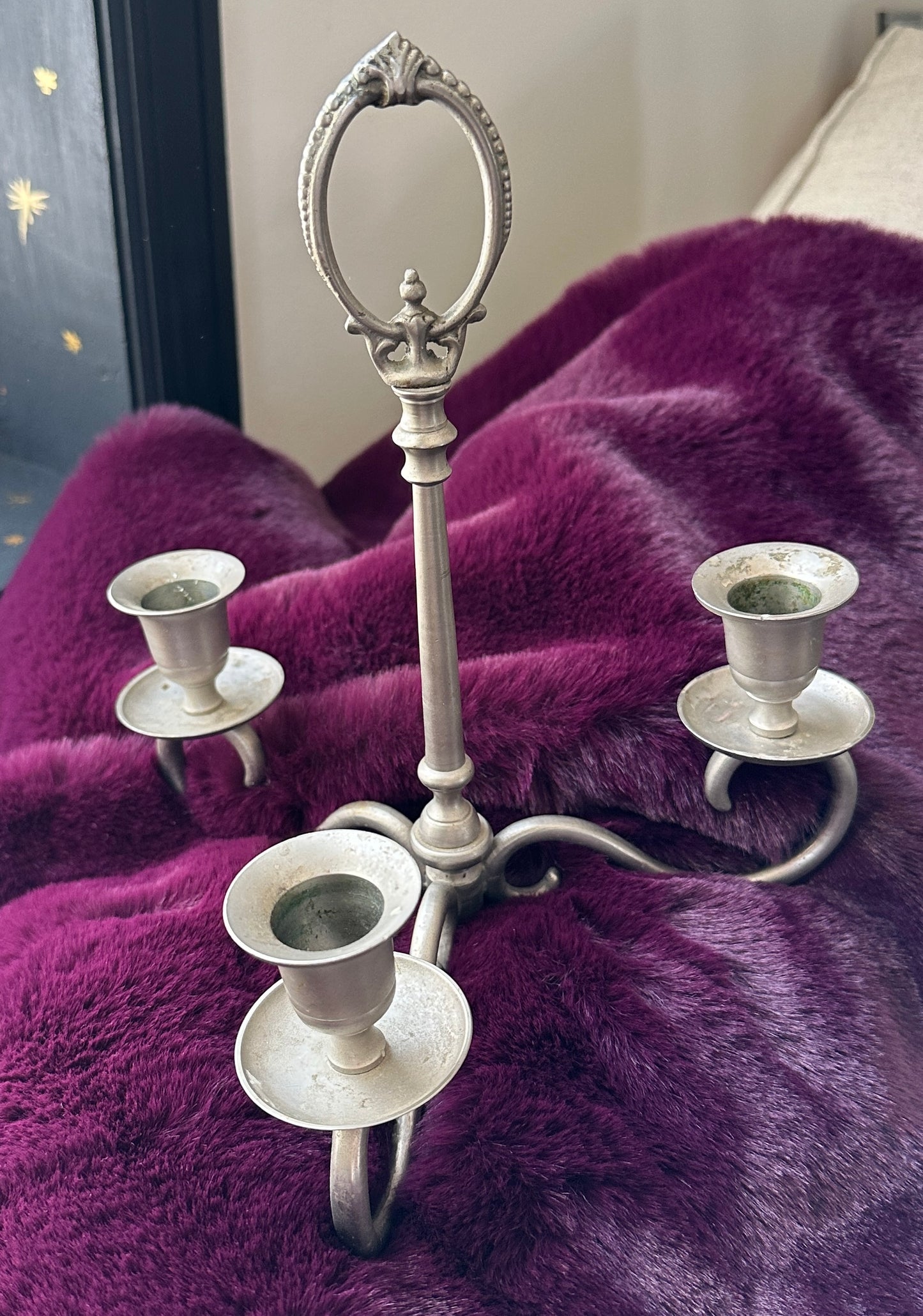 Pewter Candelabra