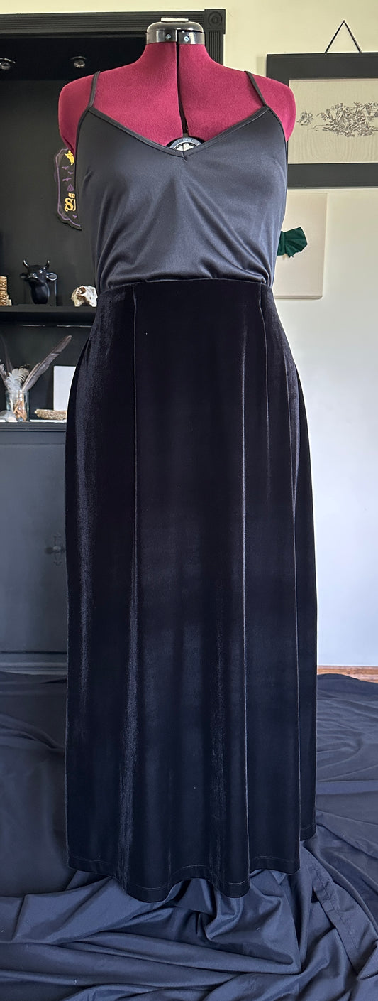 Vintage Velvet Column Maxi Skirt SZ 18