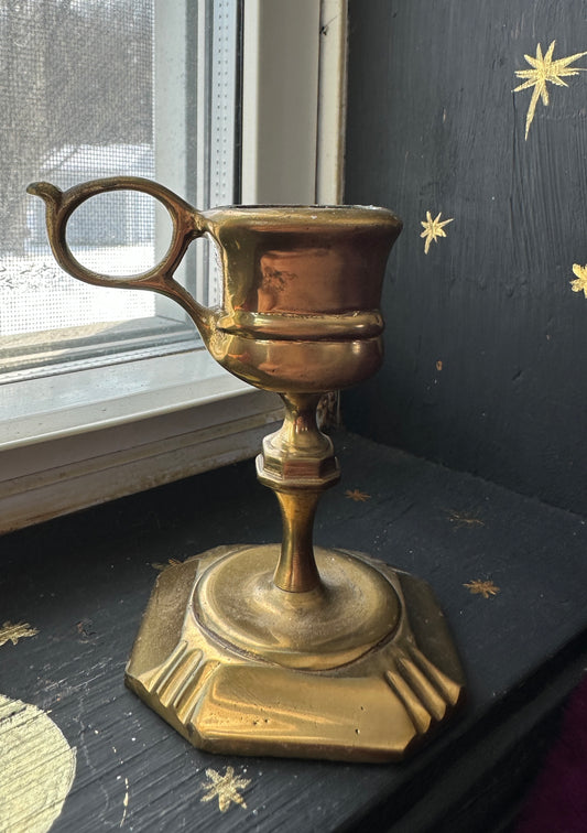 Antique Brass Candle Snuffer/Candle Scissors Holder