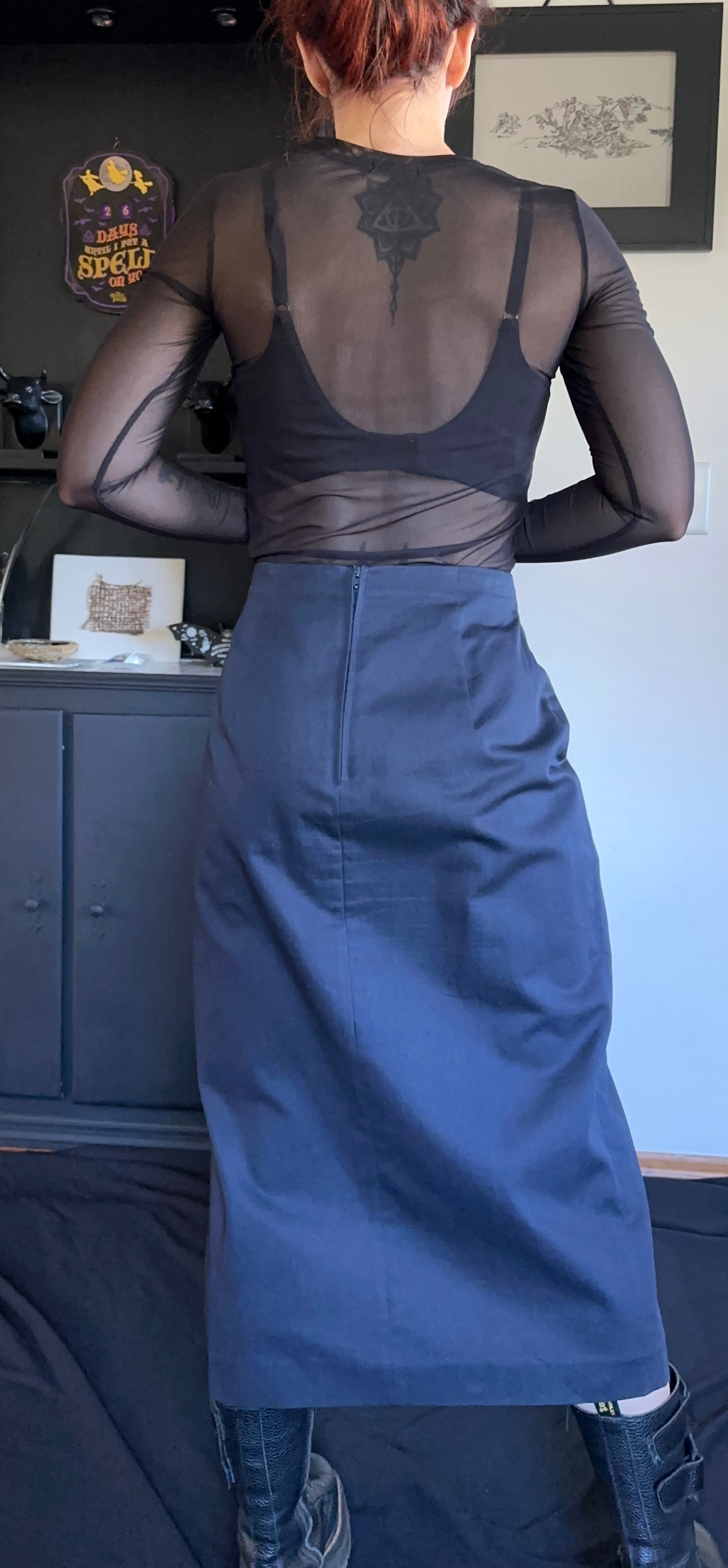 Kors Cotton Lace Up Goth Skirt SZ 12