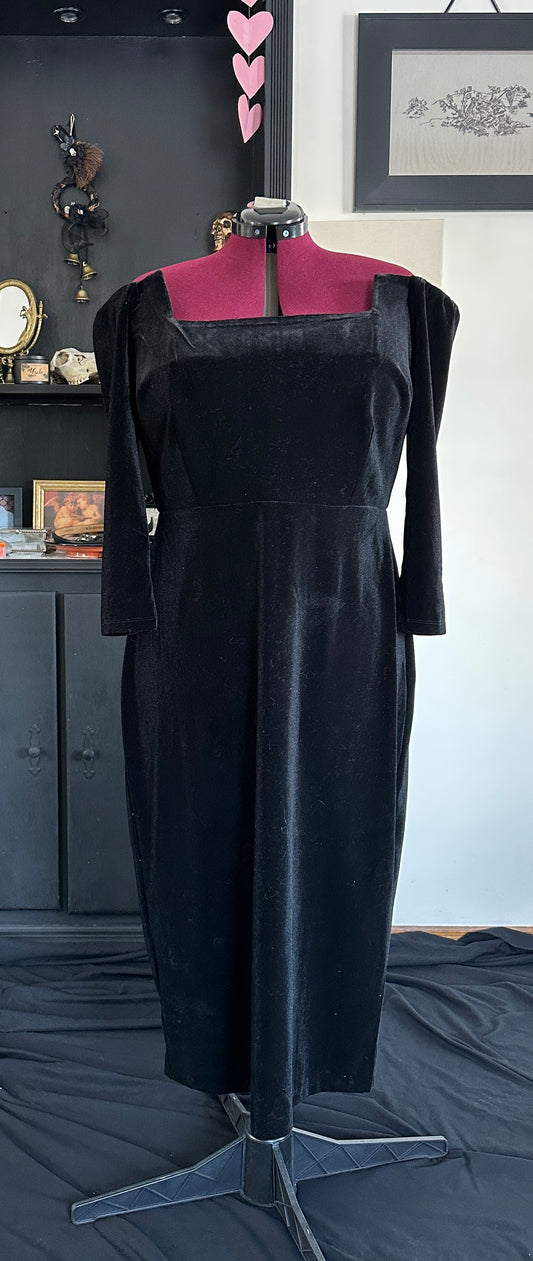 Eloquii Off-The-Shoulder Velvet Dress SZ 14-16