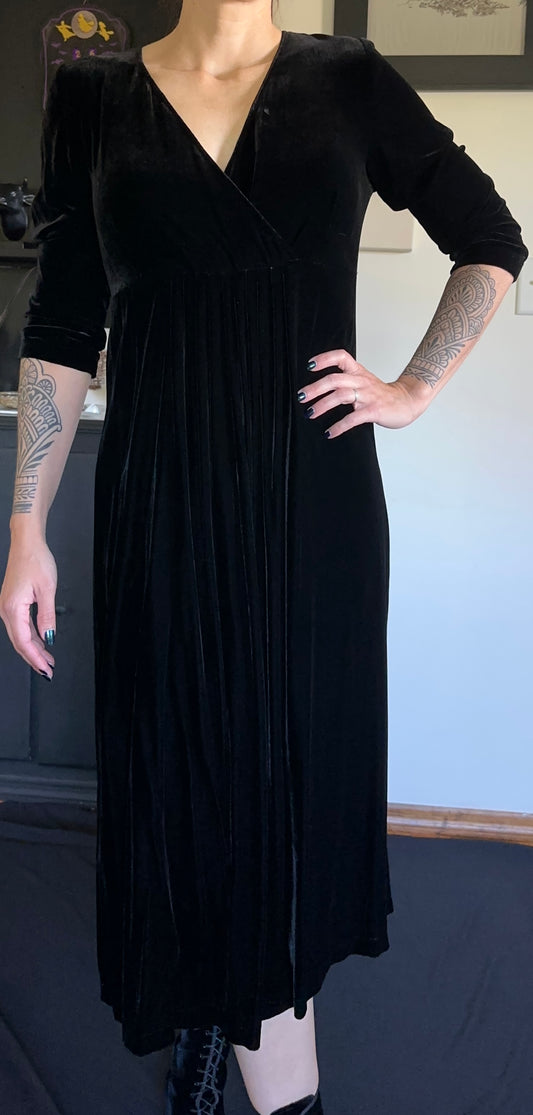 Vintage Eileen Fisher Velvet Midi Dress XS/S
