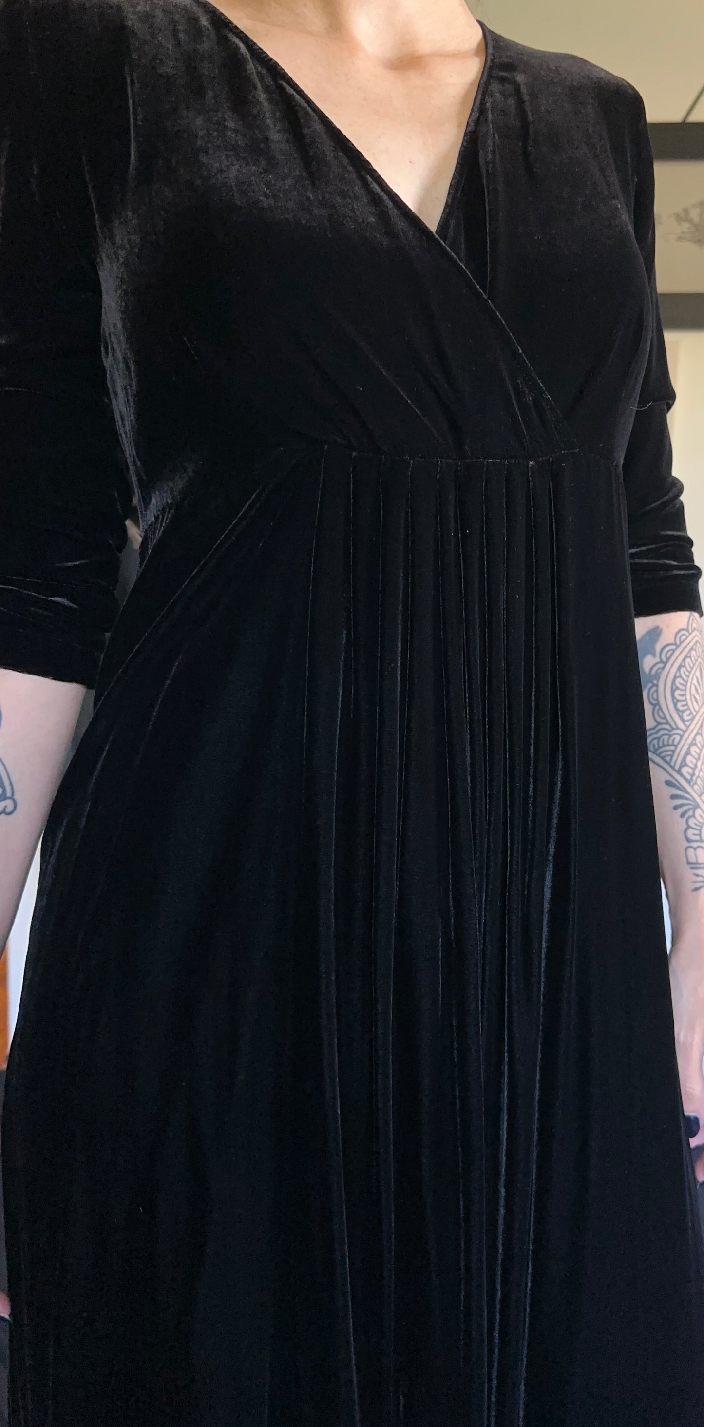 Vintage Eileen Fisher Velvet Midi Dress XS/S
