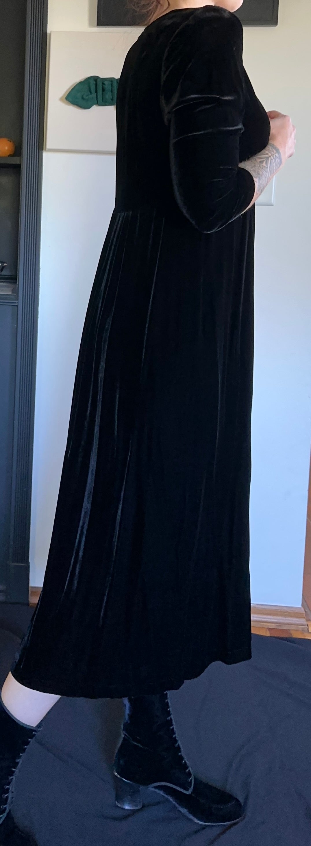 Vintage Eileen Fisher Velvet Midi Dress XS/S